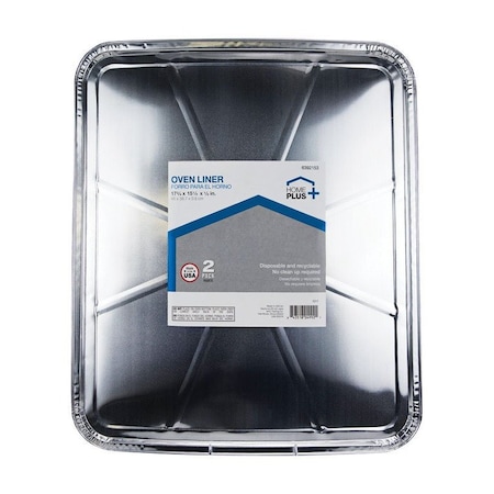 Home Plus Home Plus Durable Foil 15-1/4 in. W X 17-3/4 in. L Oven Liner Silver 2 pk D71020